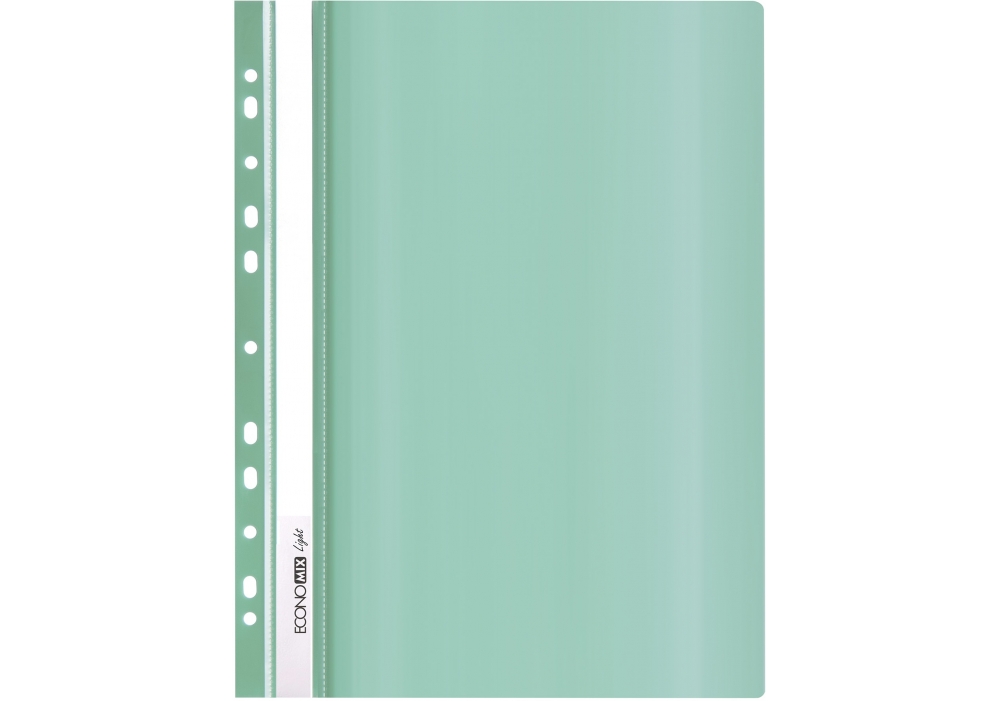 Папка-швидкозшивач ECONOMIX А4 з перф. Light, глянець зелений (E38504-04)